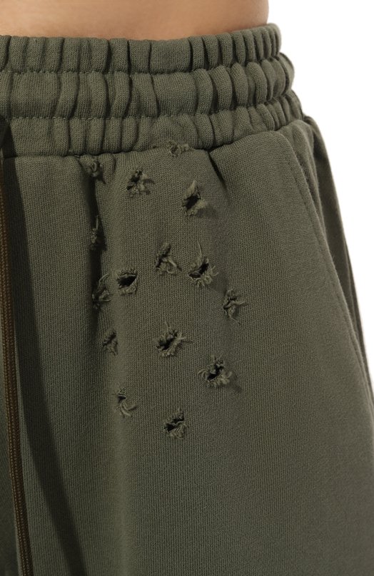 Хлопковые брюки Comme des Fuckdown CFABW01187 Зелёный  CFABW01187 Фото 5
