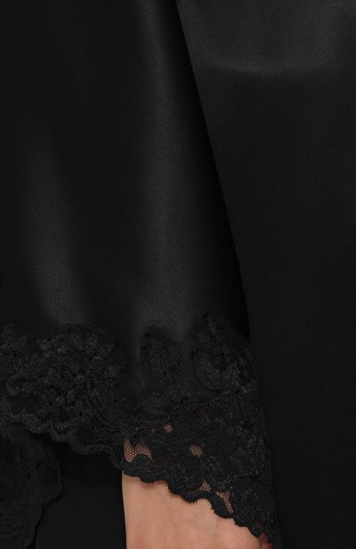 Шелковый халат-макси с кружевной отделкой LA PERLA, арт. 0006890, фото 5