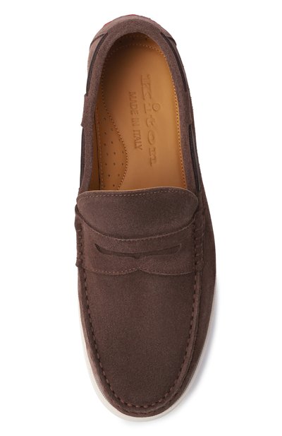 Замшевые пенни-лоферы KITON, арт. USSA265N00108, фото 5