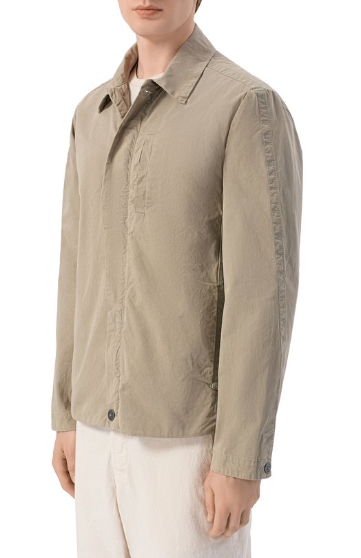 Хлопковая куртка-рубашка Transit CFUTRCI180 Серый  CFUTRCI180 Фото 3