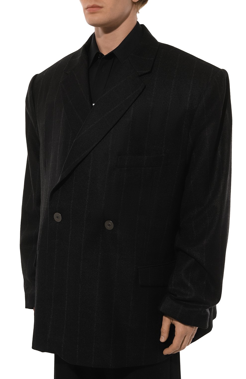 Пиджак из шерсти и кашемира WHO_AM, арт. MJ1-P231-BLK/СAGE, фото 5