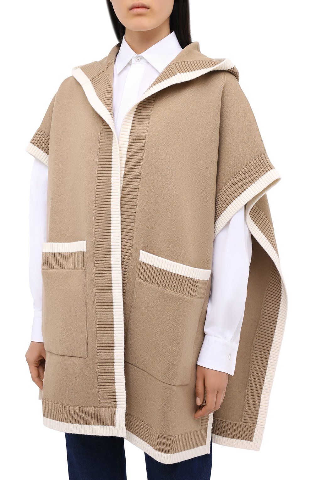 Накидка из шерсти и кашемира BURBERRY, арт. 8031582, фото 3