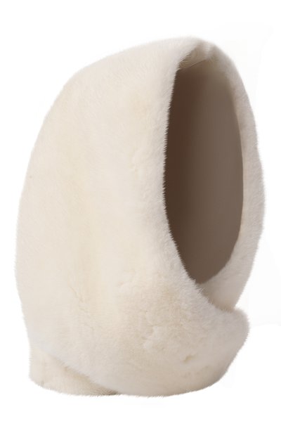 Женский мехово капюшон из норки MVST, арт. MSC-03-MINK-WHITE