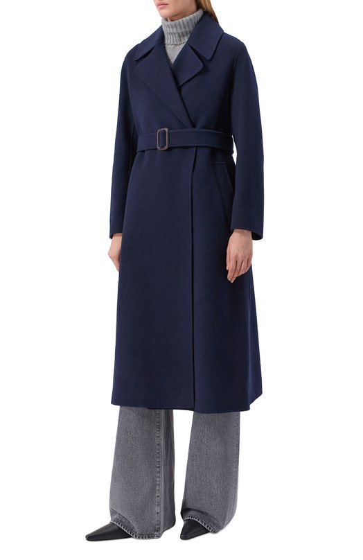 Шерстяное пальто Weekend Max Mara MANU Синий  MANU Фото 3