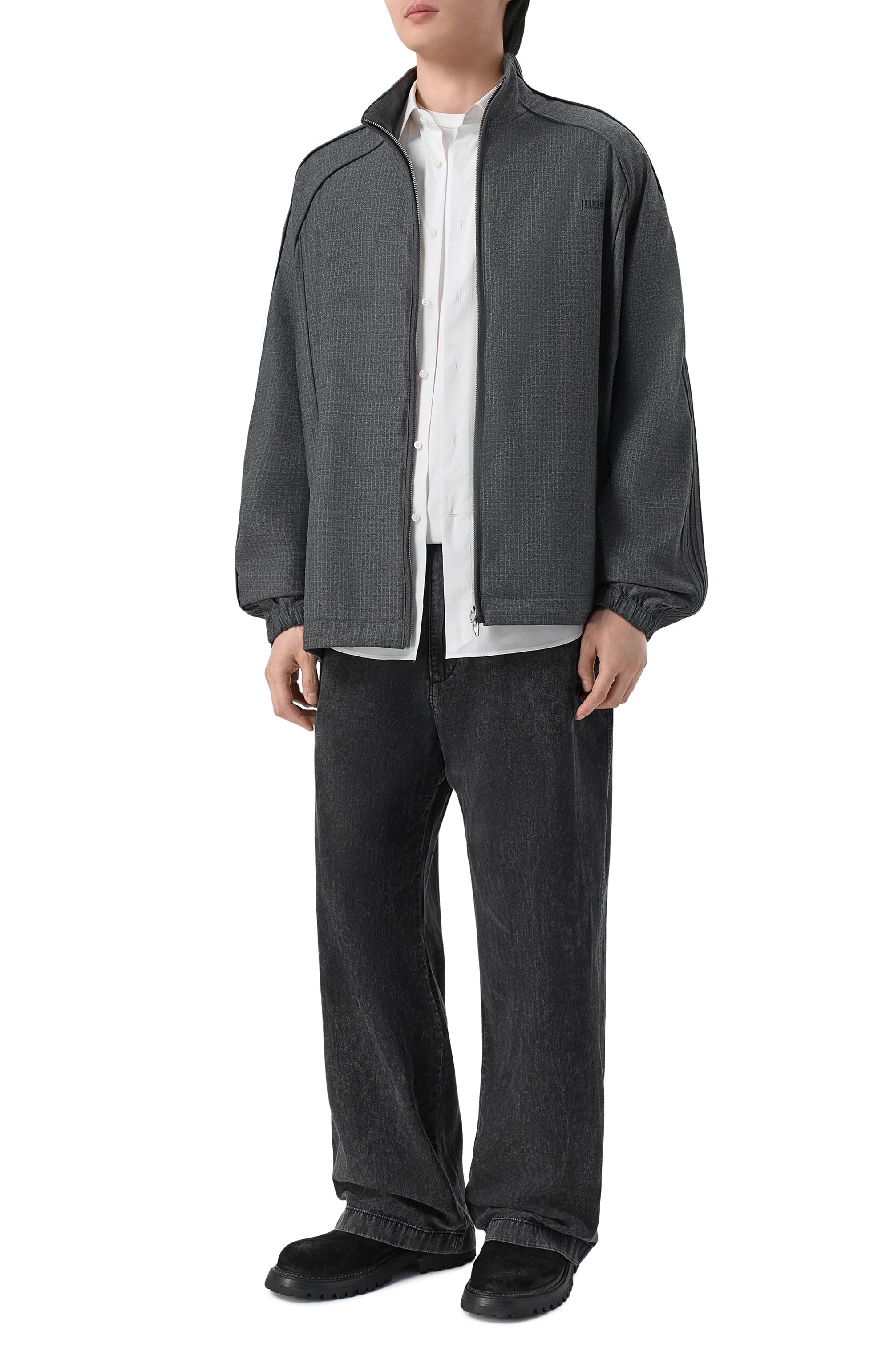 Шерстяная толстовка JUUN.J темно-серого цвета по цене 115000 руб., арт. JC6141P00, фото 2 Шерстяная толстовка JUUN.J, арт. JC6141P00, фото 2