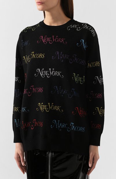 Шерстяной свитер MARC JACOBS (THE) черного цвета по цене 57650 руб., арт. M4007948, фото 3 Шерстяной свитер MARC JACOBS (THE), арт. M4007948, фото 3