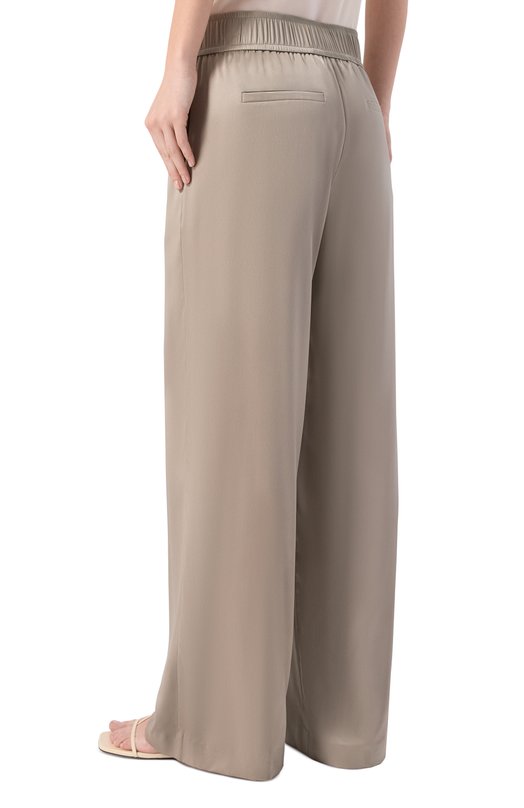 Атласные брюки Brunello Cucinelli M0C59P8942 Хаки  M0C59P8942 Фото 4