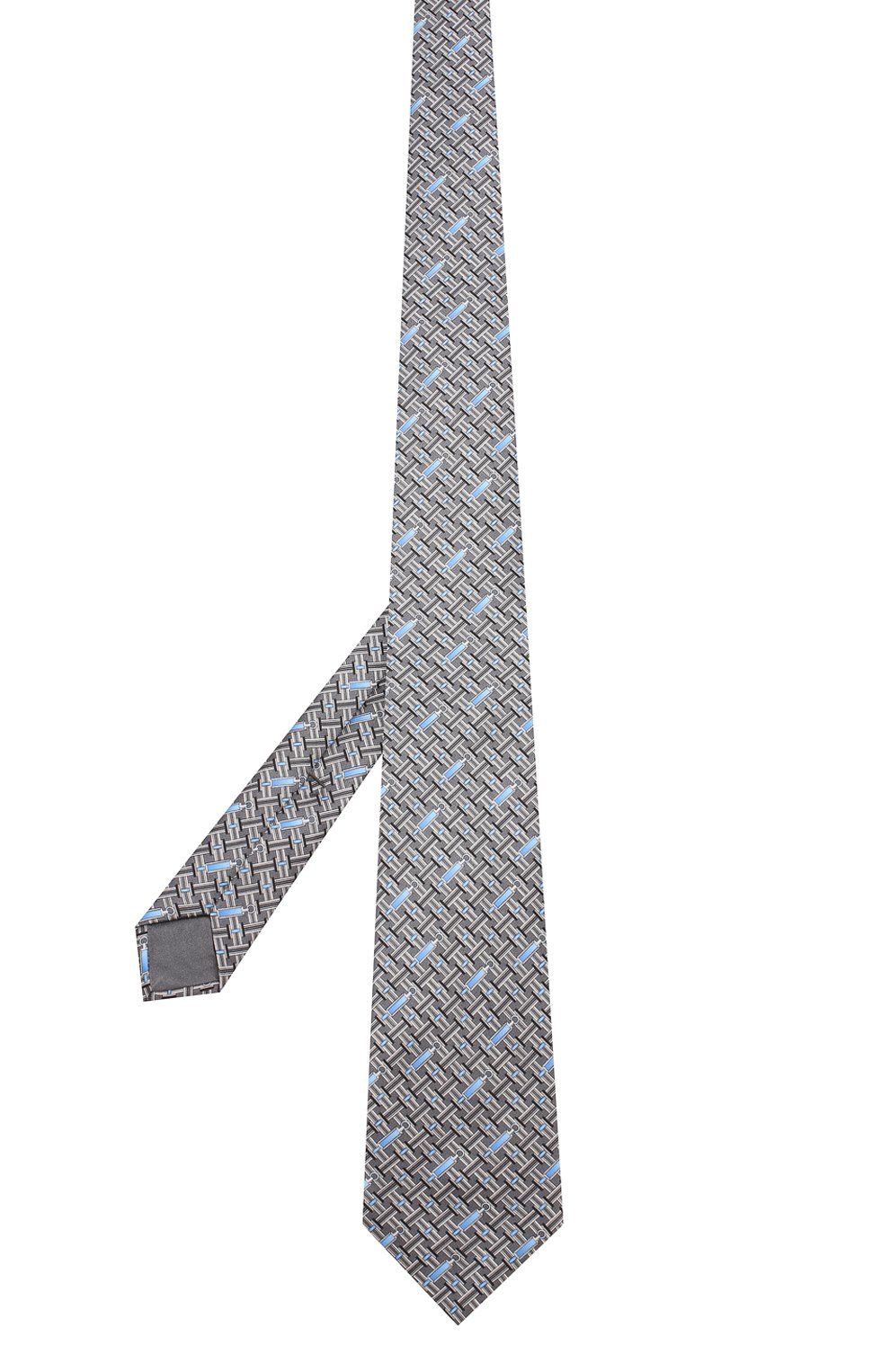 Шелковый галстук ZILLI серого цвета по цене 25800 руб., арт. 50200/TIES, фото 2 Шелковый галстук ZILLI, арт. 50200/TIES, фото 2
