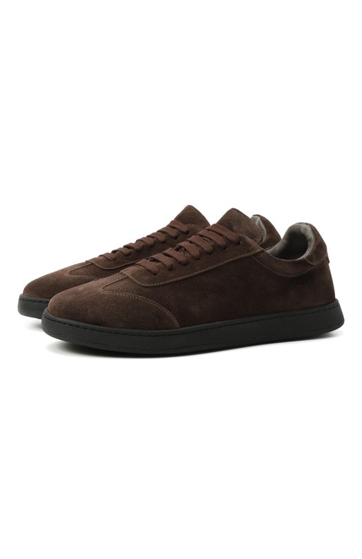 Замшевые кеды Corneliani 26TM59-2620932 Коричневый 26TM59-2620932