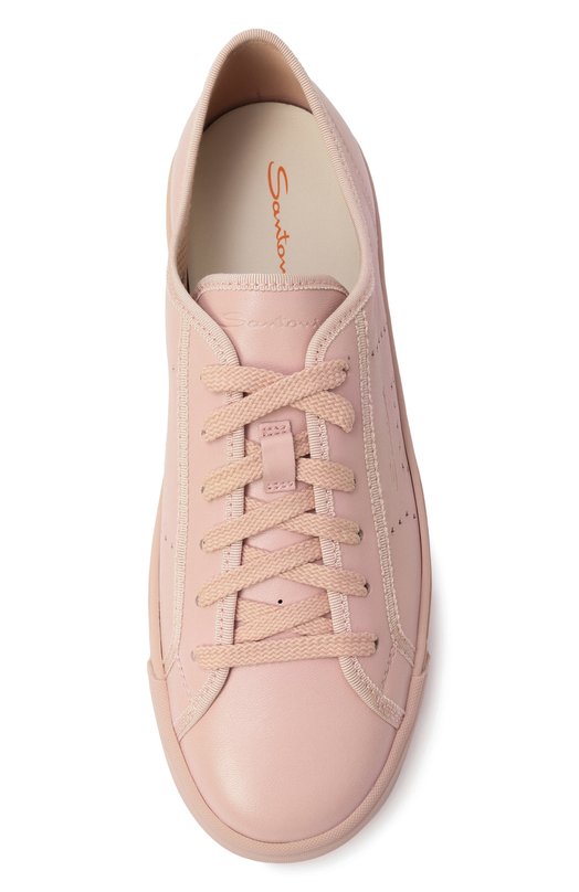 Кожаные кеды Santoni WBGG61350CFTTSFP Розовый  WBGG61350CFTTSFP Фото 6