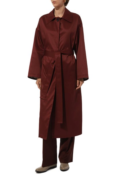 Плащ JM STUDIO бордового цвета по цене 50950 руб., арт. FW242520, фото 3 Плащ JM STUDIO, арт. FW242520, фото 3
