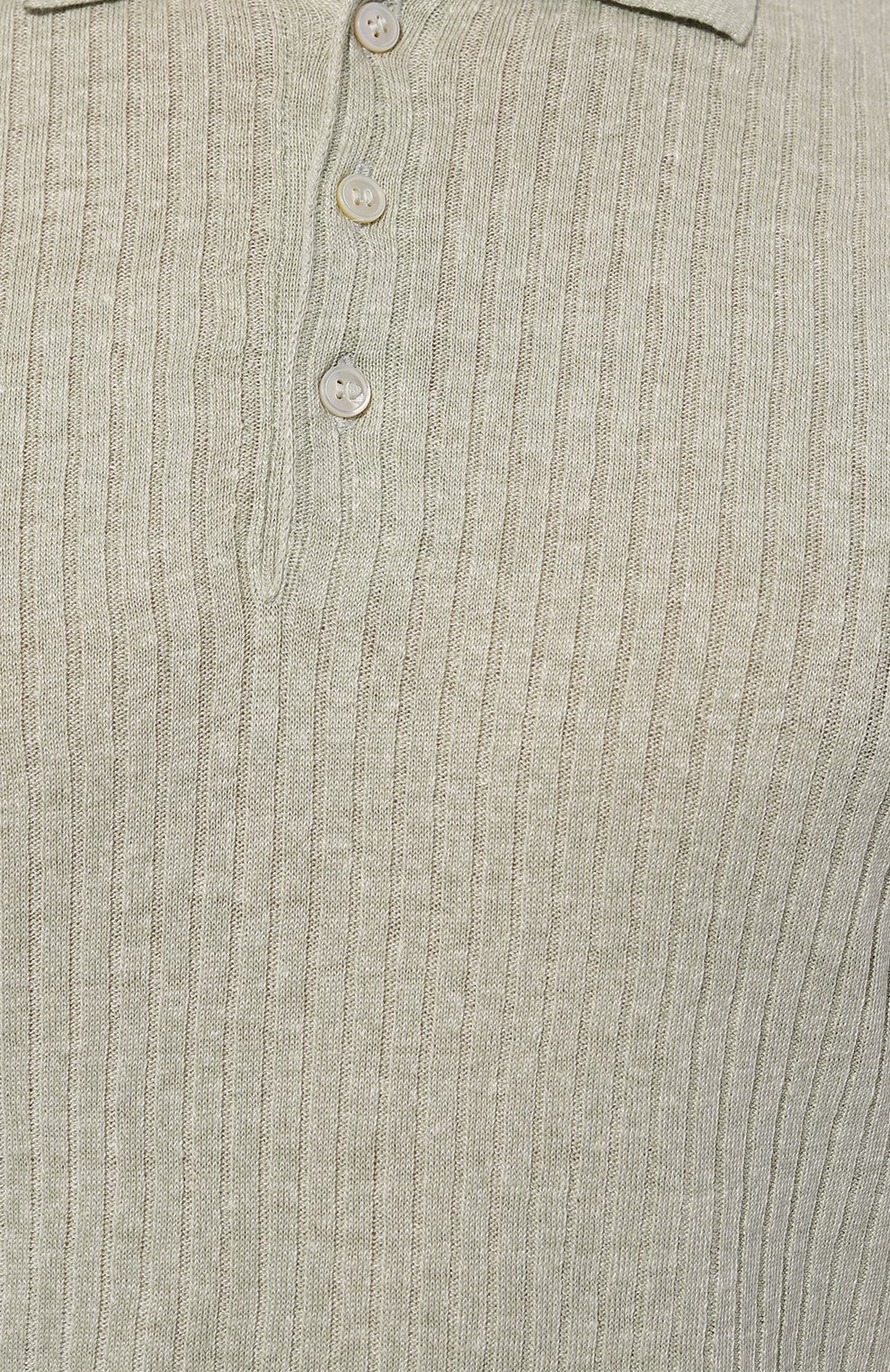 Поло изо льна и хлопка GRAN SASSO светло-зеленого цвета по цене 25600 руб., арт. 57118/18641, фото 5 Поло изо льна и хлопка GRAN SASSO, арт. 57118/18641, фото 5