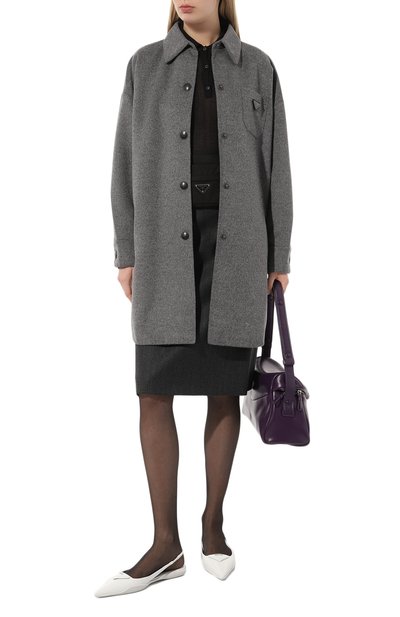 Шерстяная юбка PRADA, арт. P148T-1Z6N-F0480-212, фото 2