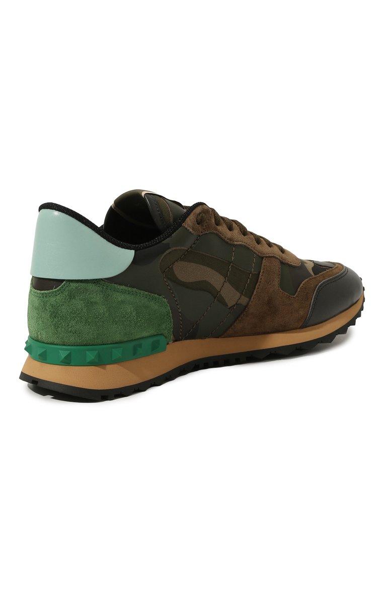 Мужские кожаные кроссовки rockrunner VALENTINO хаки цвета, арт. SY2S0723/TCC | Фото 5 (Материал внутренний: Текстиль; Подошва: Массивная; Статус проверки: Проверена категория; Материал утеплителя: Без утеплителя; Стили: Классический; Материал внешний: Натуральная кожа; Кросс-КТ: Низкие; Автоматизация ТО: Проставлено; Автоматизация состава: Проставлено; Автоматизация Diginetica: Не назначено)