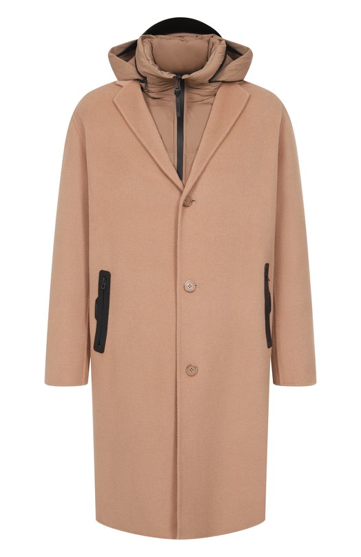 Шерстяное пальто с пуховой подстежкой Rudsak 6124503/DRAL Коричневый 6124503/DRAL