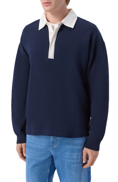 Поло из хлопка и шерсти BOSS, арт. 50555127, фото 3