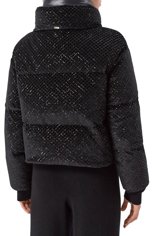 Пуховик с отделкой пайетками Herno PI002161D/12751 Чёрный  PI002161D/12751 Фото 4