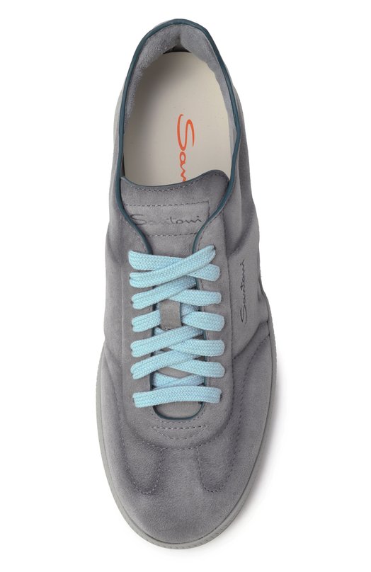Замшевые кеды Santoni WBPG61415AIATTYD Серый  WBPG61415AIATTYD Фото 6