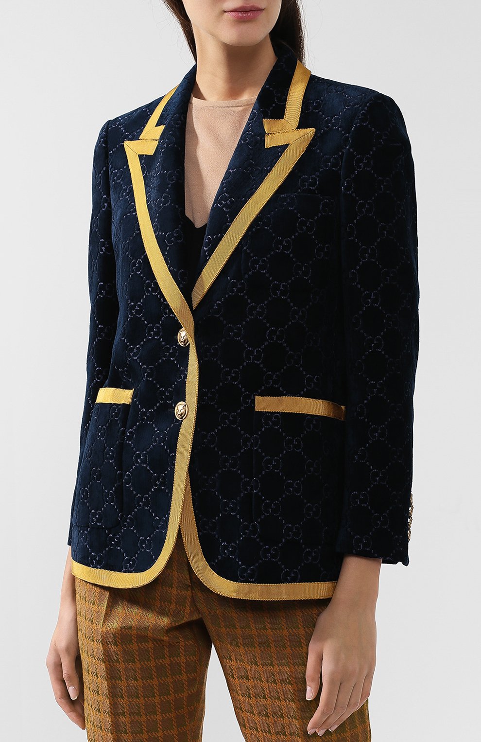 Жакет с контрастной отделкой и карманами GUCCI, арт. 523252/ZKV02, фото 3