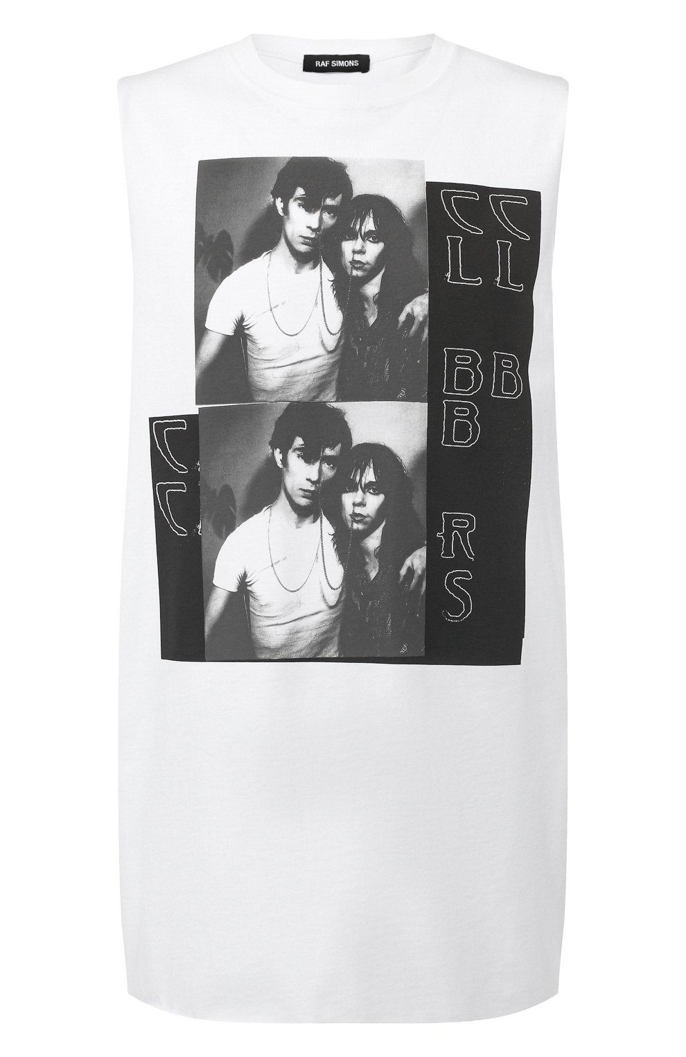 Хлопковая майка RAF SIMONS белого цвета по цене 37650 руб., арт. 191-139-19000, фото 1 Хлопковая майка RAF SIMONS, арт. 191-139-19000, фото 1