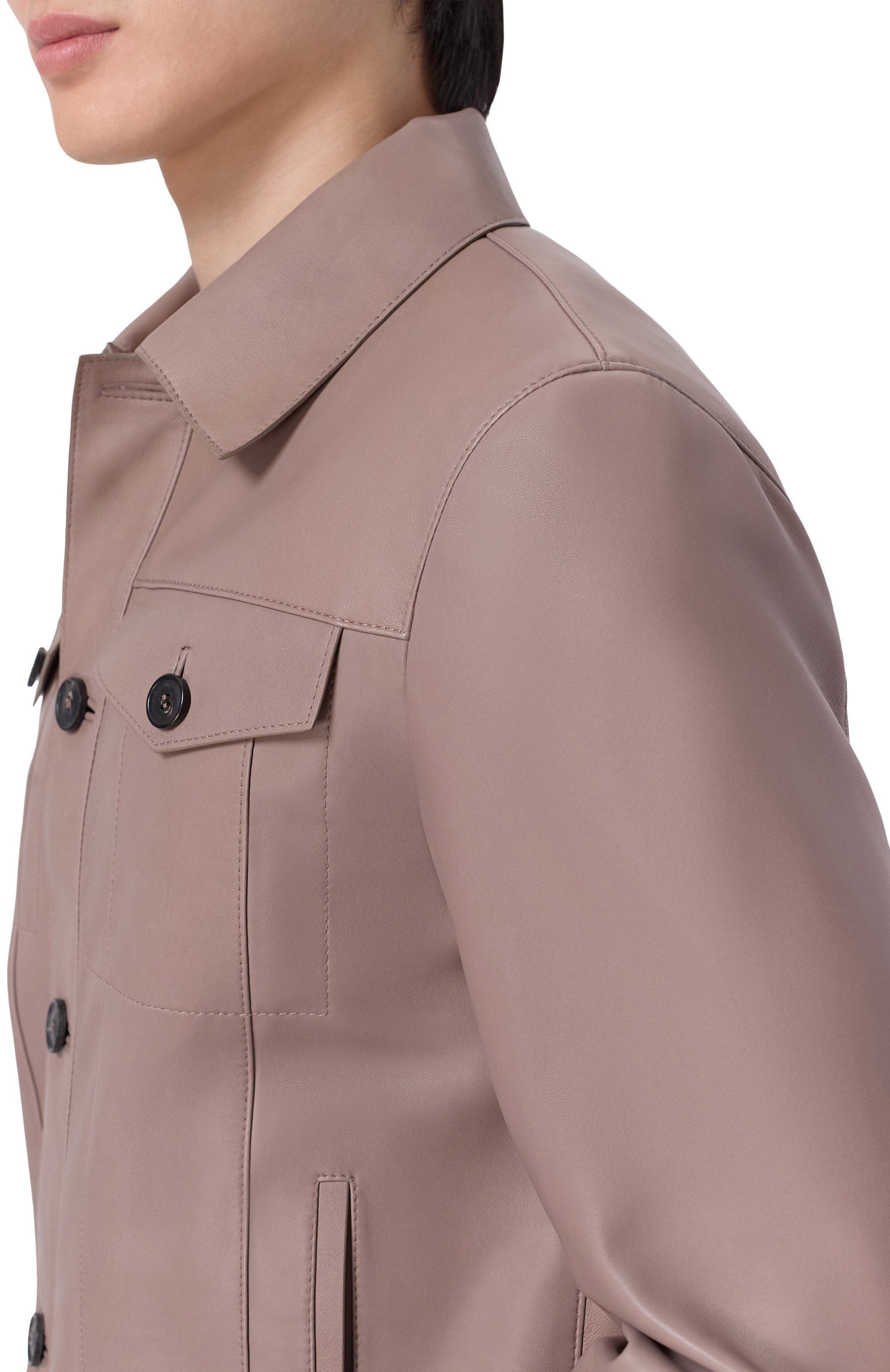 Кожаная куртка MVST темно-бежевого цвета по цене 256000 руб., арт. M26.2PM.L902/54411-NAPPA GRAND DELUX, фото 5 Кожаная куртка MVST, арт. M26.2PM.L902/54411-NAPPA GRAND DELUX, фото 5