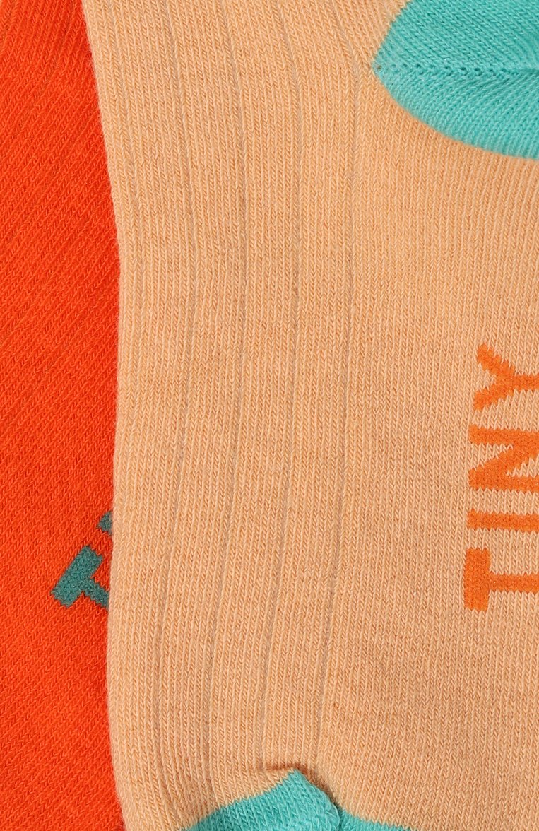 Детские комплект из двух пар носков TINYCOTTONS разноцветного цвета, арт. SS24-393 | Фото 2 (Материал: Текстиль, Хлопок, Синтети�ческий материал; Нос: Не проставлено)
