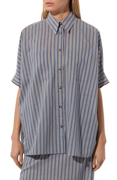 Рубашка из хлопка и шелка BRUNELLO CUCINELLI, арт. MP774MJ946, фото 3