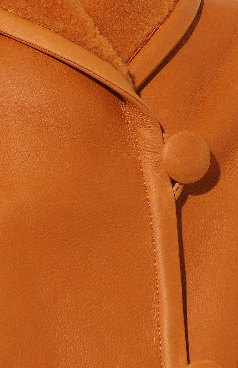 Дубленка из овчины MASLOV оранжевого цвета по цене 260000 руб., арт. SH090, фото 5 Дубленка из овчины MASLOV, арт. SH090, фото 5