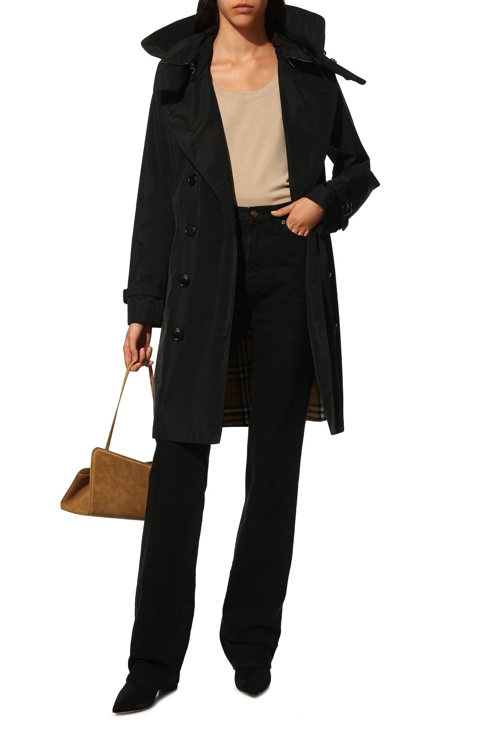 Тренч kensington BURBERRY черного цвета по цене 134500 руб., арт. 8006111, фото 2 Тренч kensington BURBERRY, арт. 8006111, фото 2
