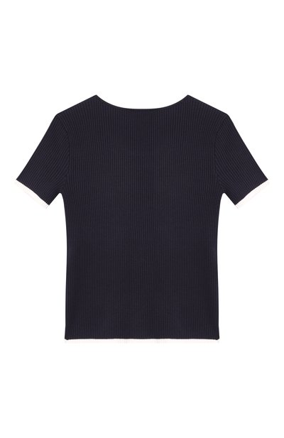 Комплект из футболки и юбки EMPORIO ARMANI темно-синего цвета по цене 31750 руб., арт. EG000767/AF22788, фото 3 Комплект из футболки и юбки EMPORIO ARMANI, арт. EG000767/AF22788, фото 3