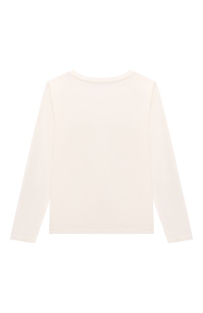 Хлопковый лонгслив BLUMARINE молочного цвета по цене 6485 руб., арт. IF4139/J0088, фото 2 Хлопковый лонгслив BLUMARINE, арт. IF4139/J0088, фото 2