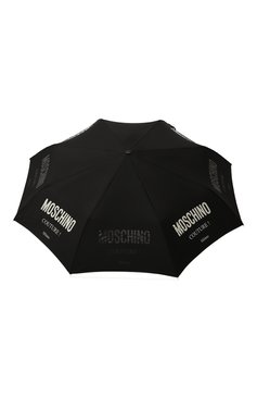 Женский складной зонт MOSCHINO черного цвета, арт. 8870-0PENCL0SEA | Фото 1 (Нос: Не проставлено; Материал сплава: Проставлено; Материал: Текстиль, Синтетический материал)