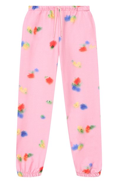 Детские хлопковые джоггеры MSGM KIDS розового цвета по цене 13200 руб., арт. S6MSJGFP282 | Фото 1 Хлопковые джоггеры MSGM KIDS, арт. S6MSJGFP282