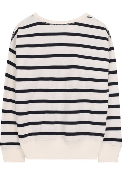Хлопковый свитшот в полоску с контрастной вышивкой POLO RALPH LAUREN, арт. 311687396, фото 2