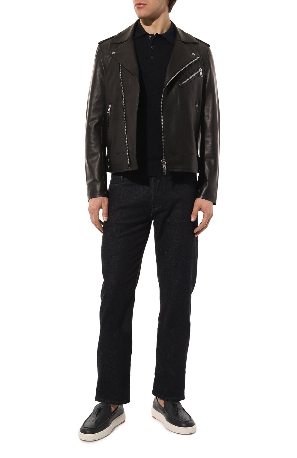 Поло из хлопка и шелка ZILLI темно-синего цвета по цене 121000 руб., арт. MBZ-PB238-ALL01/MC01, фото 2 Поло из хлопка и шелка ZILLI, арт. MBZ-PB238-ALL01/MC01, фото 2