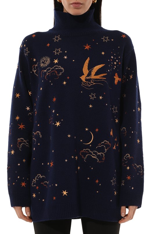 Свитер из шерсти и кашемира OLOLOL OLKN006/403.EMB/BASE Синий  OLKN006/403.EMB/BASE Фото 3