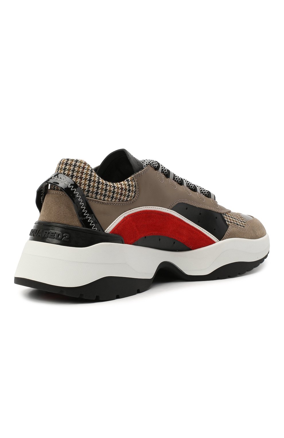 Комбинированные кроссовки d551 DSQUARED2 коричневого цвета по цене 57750 руб., арт. SNM0132 01503264, фото 4 Комбинированные кроссовки d551 DSQUARED2, арт. SNM0132 01503264, фото 4