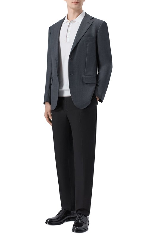 Шерстяной пиджак Kiton UA81K0127023_1 Серый  UA81K0127023_1 Фото 3