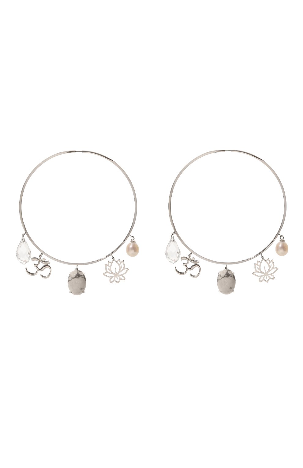 Серьги DZHANELLI серебряного цвета по цене 78000 руб., арт. 00013, фото 1 Серьги DZHANELLI, арт. 00013, фото 1