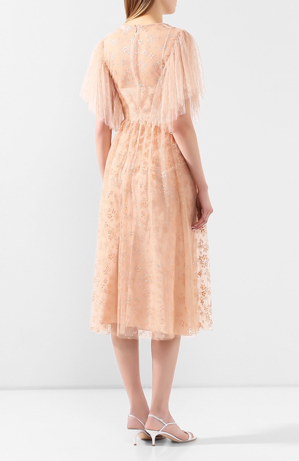Платье REDVALENTINO бежевого цвета по цене 99500 руб., арт. TR0VAQ70/50R, фото 4 Платье REDVALENTINO, арт. TR0VAQ70/50R, фото 4
