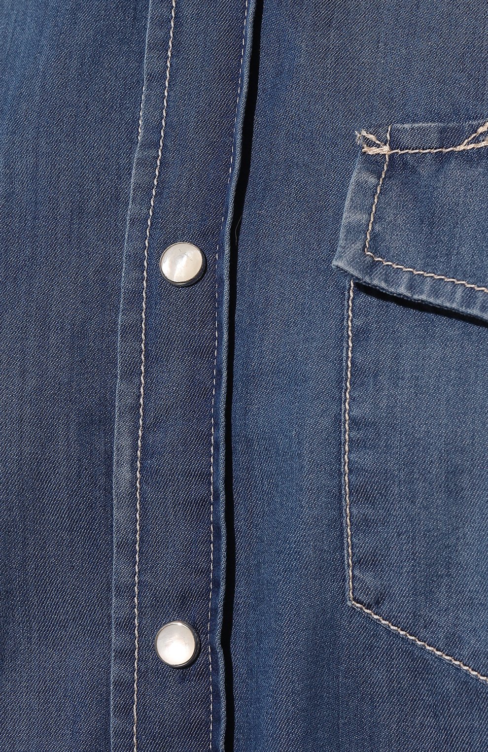 Джинсовая рубашка BRUNELLO CUCINELLI, арт. MR683B2036, фото 5