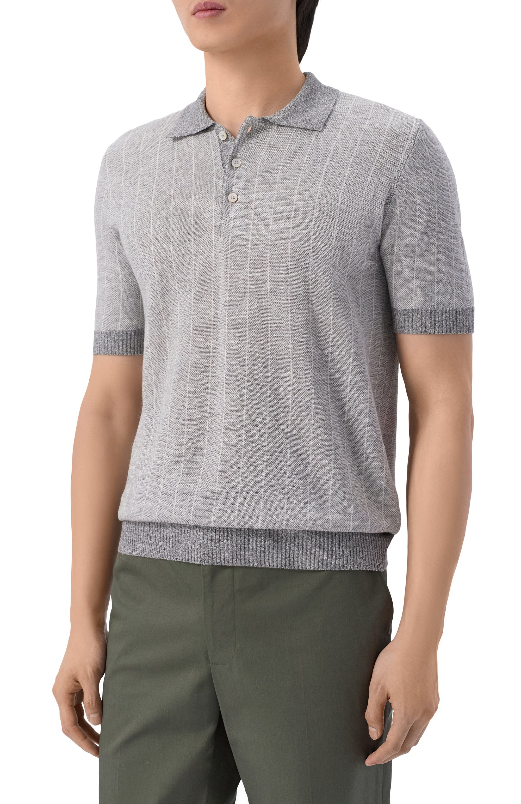 Поло изо льна и хлопка GRAN SASSO, а рт. 57116/18662, фото 3