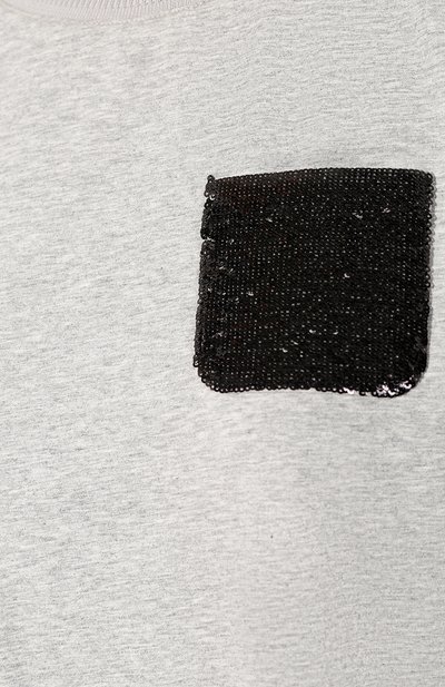 Хлопковая футболка EMPORIO ARMANI серого цвета по цене 11450 руб., арт. 3G2T84/2JQAZ, фото 5 Хлопковая футболка EMPORIO ARMANI, арт. 3G2T84/2JQAZ, фото 5