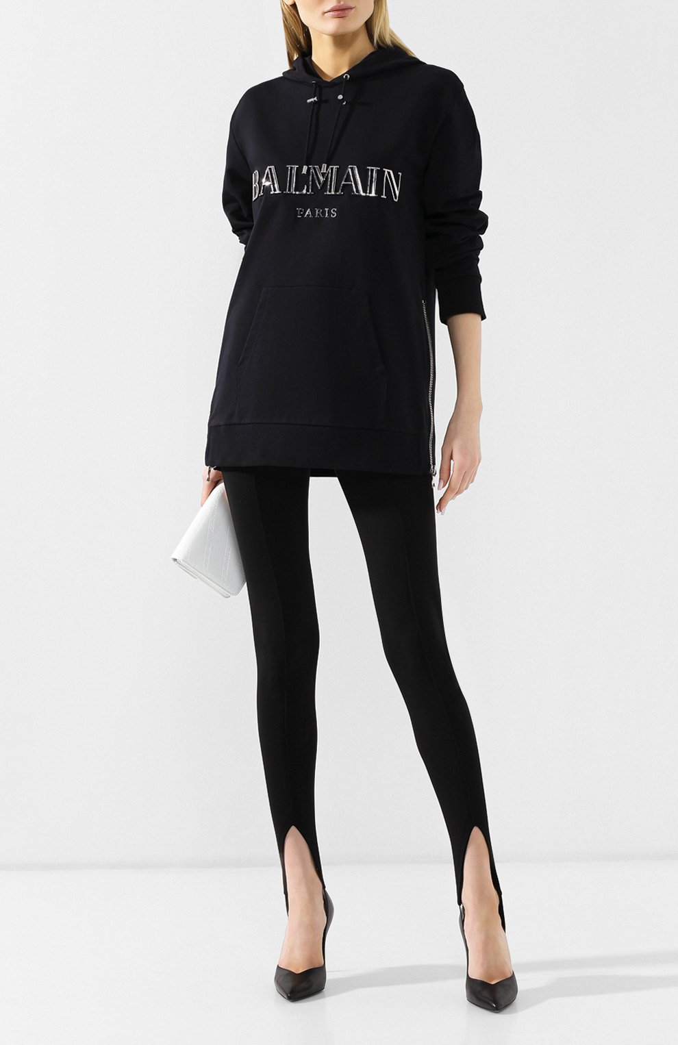 Хлопковый пуловер BALMAIN черного цвета по цене 94750 руб., арт. RF13712/M064, фото 2 Хлопковый пуловер BALMAIN, арт. RF13712/M064, фото 2