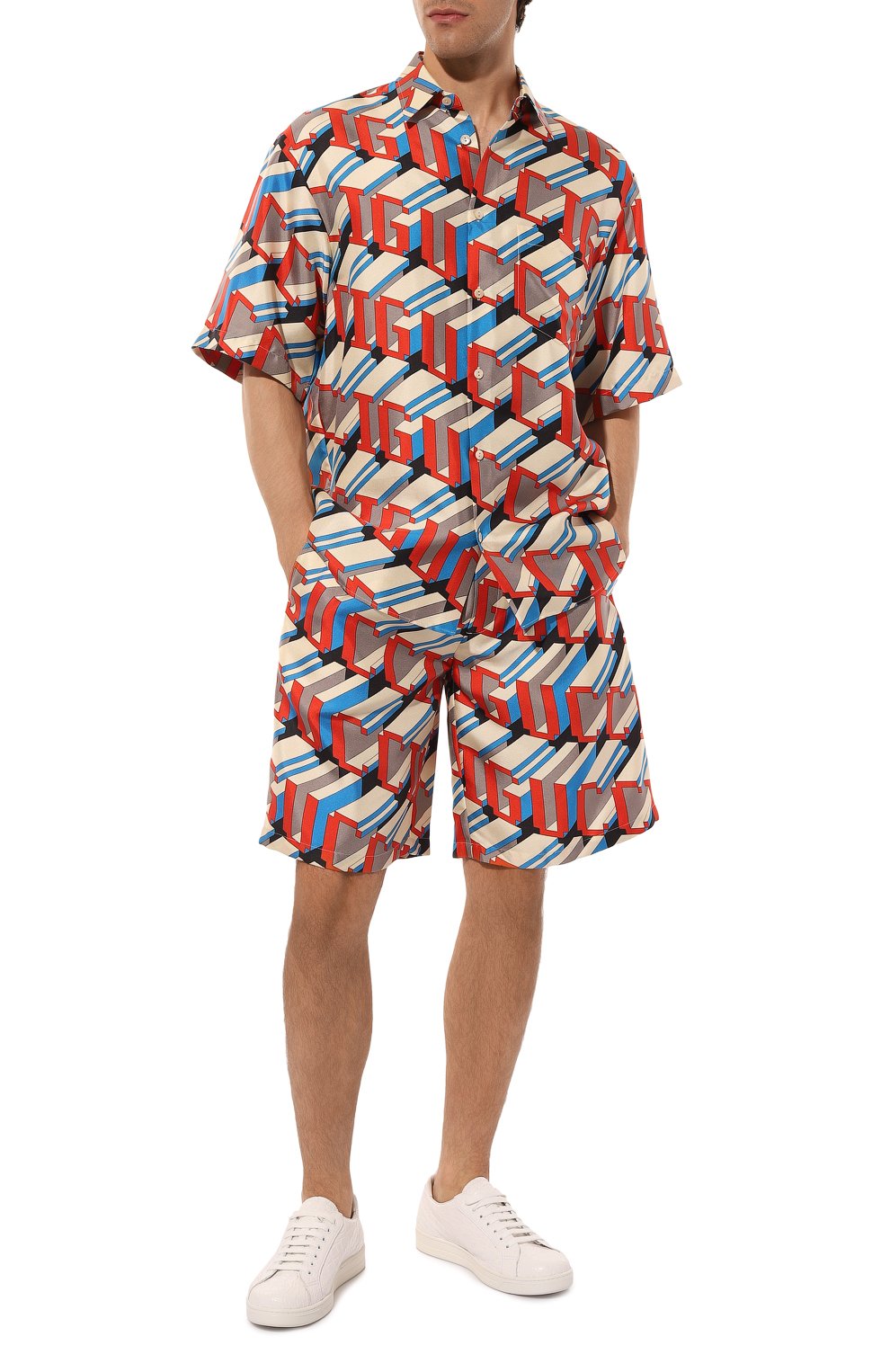 Шелковые шорты GUCCI, арт. 742781/ZAPEI, фото 2