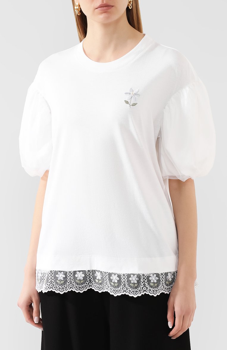 Хлопковая футболка SIMONE ROCHA, арт. TS270-10B/0553, фото 1