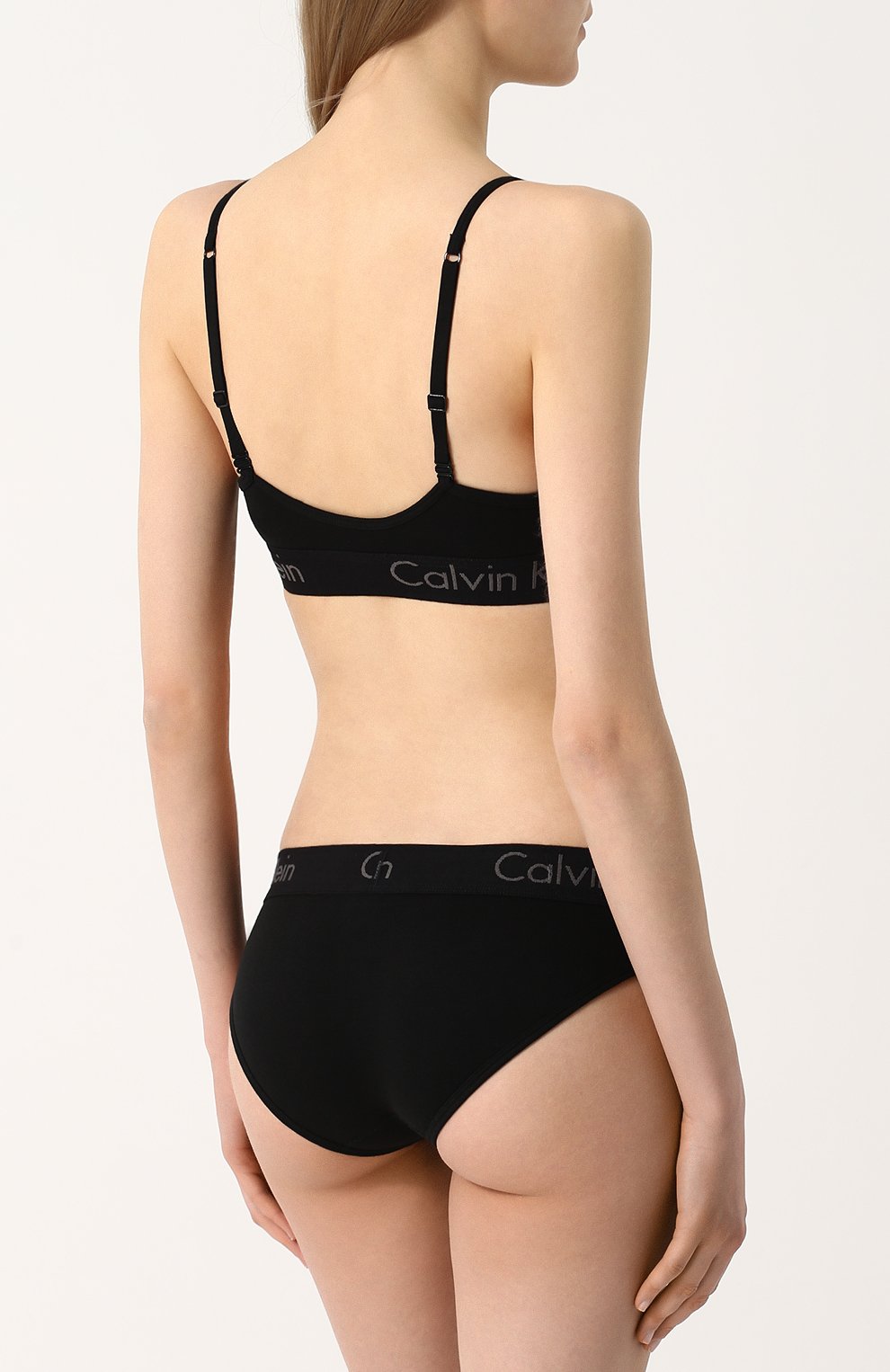 Хлопковые трусы-слипы CALVIN KLEIN черного цвета по цене 2270 руб., арт. QF4510E, фото 3 Хлопковые трусы-слипы CALVIN KLEIN, арт. QF4510E, фото 3