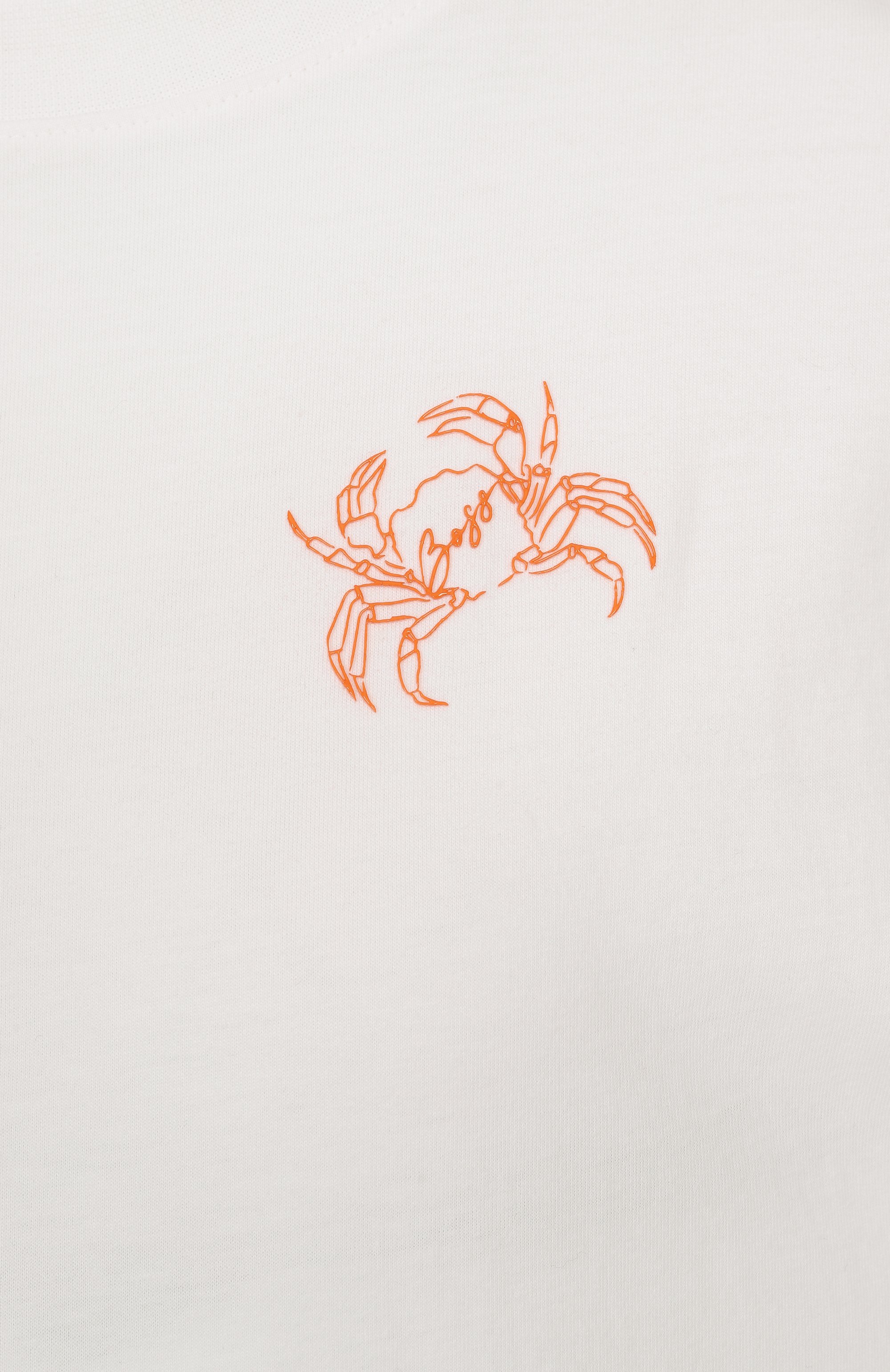 Хлопковая футболка BOSS ORANGE белого цвета по цене 5995 руб., арт. 50540441, фото 6 Хлопковая футболка BOSS ORANGE, арт. 50540441, фото 6