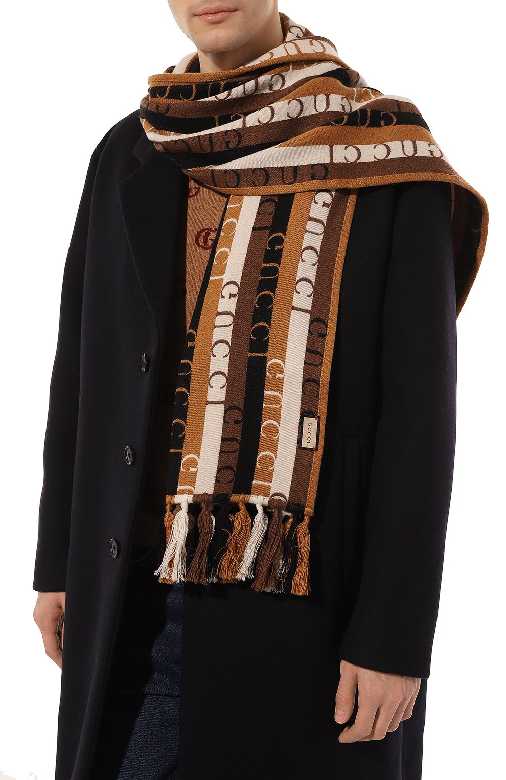 Шарф из шерсти и хлопка GUCCI, арт. 634166 4GB22, фото 3