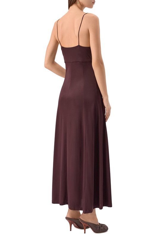 Платье из вискозы Dries Van Noten 011160/2617 Бордовый  011160/2617 Фото 3